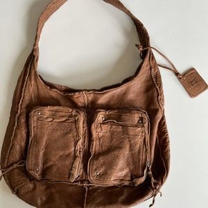 Olivia Harris Pillow Washed Lambskin Hobo